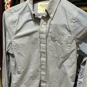 Men Abercrombie & Fitch blue plaid shirt